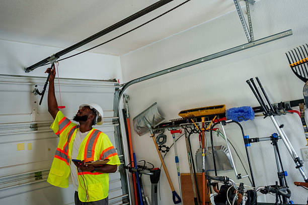 Professional Garage Door Panel Replacement technician working in Woodlands, CA